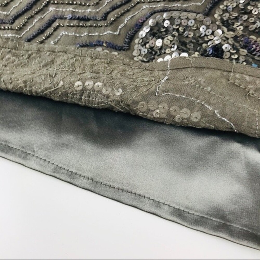 Scala Sequin Beaded Embellished Chain Metallic St… - image 7